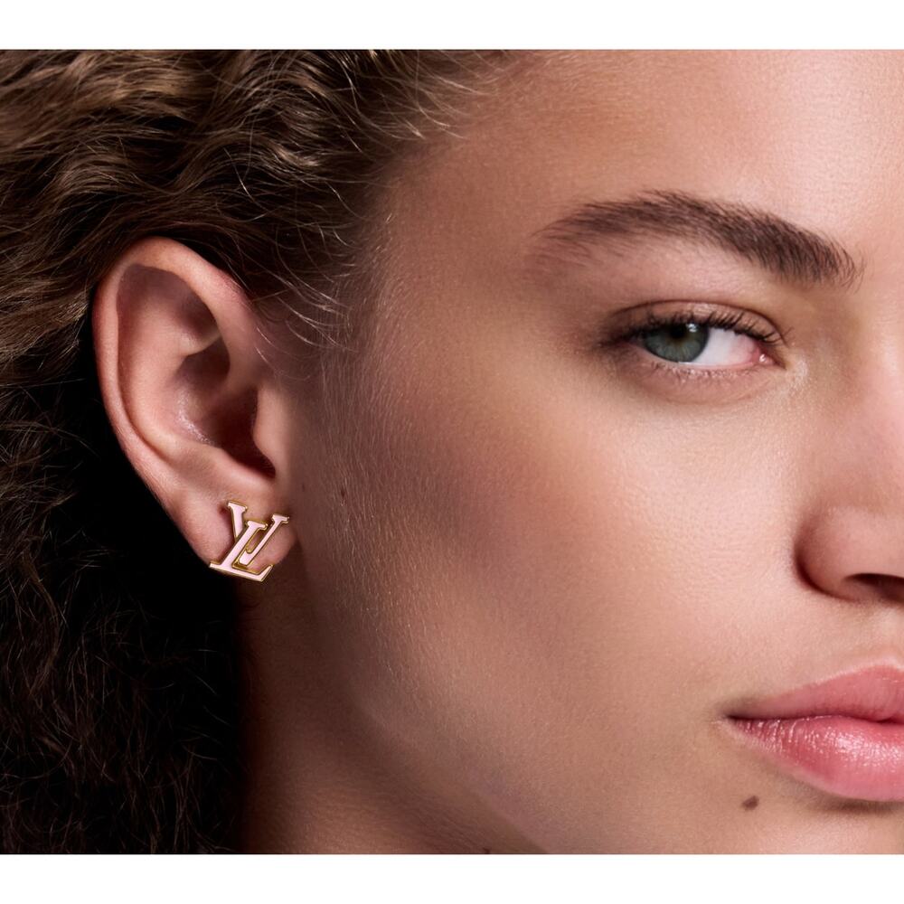 Louis Vuitton LV Iconic Enamel Earrings M01136 - Pink (LVXX009) - Picture 6 of 7